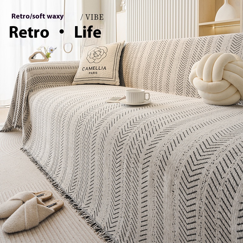 Outdoor Furniture L Shape - Home Sofa Cover Design Fishbone Pattern