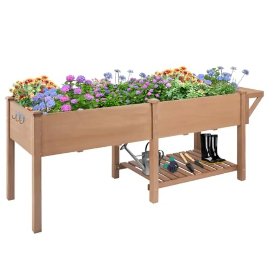 Garden Storage Box - Raised Garden Bed with Legs Outdoor,