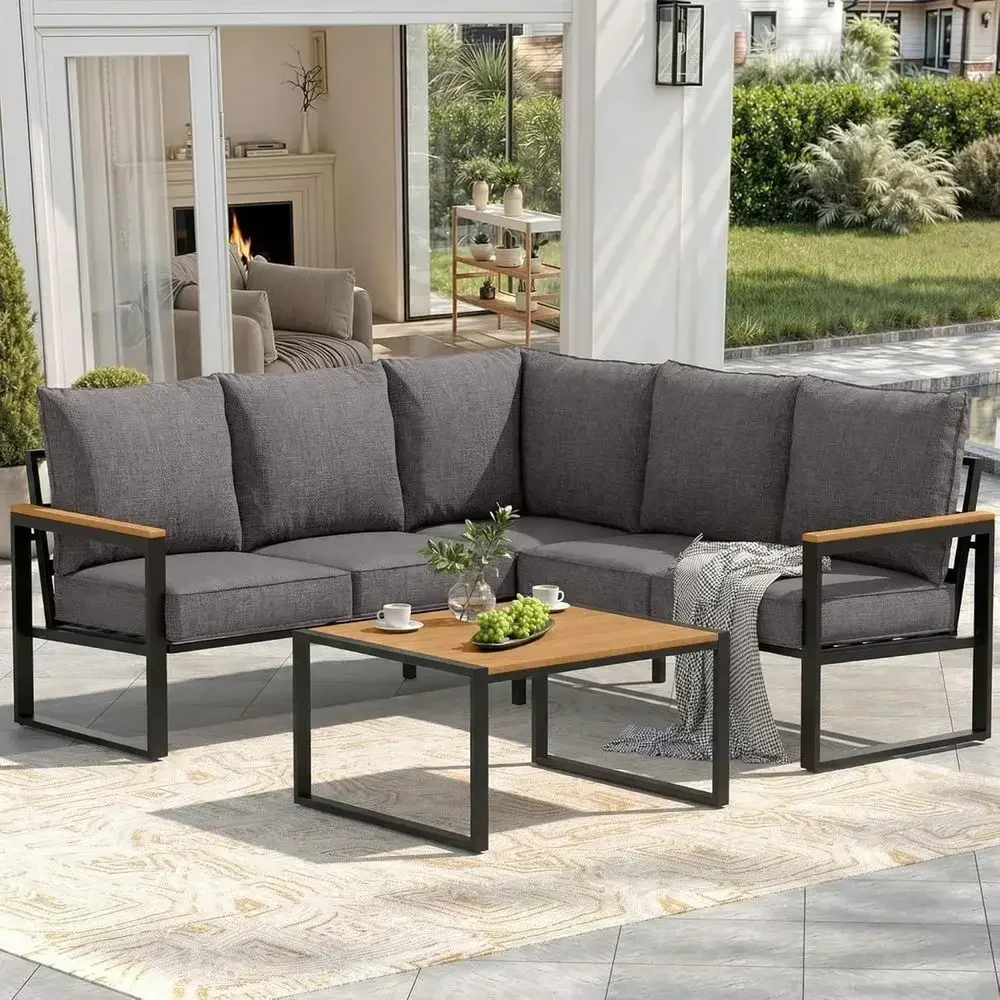 6-Piece Outdoor Sectional Sofa - огляд і ціна Outdoor Furniture L Shape