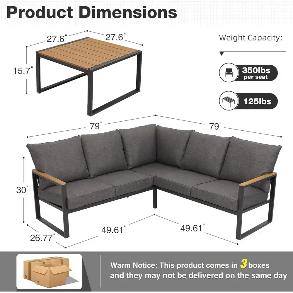 6-Piece Outdoor Sectional Sofa - огляд і ціна Outdoor Furniture L Shape