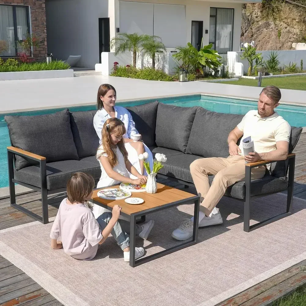 6-Piece Outdoor Sectional Sofa - огляд і ціна Outdoor Furniture L Shape