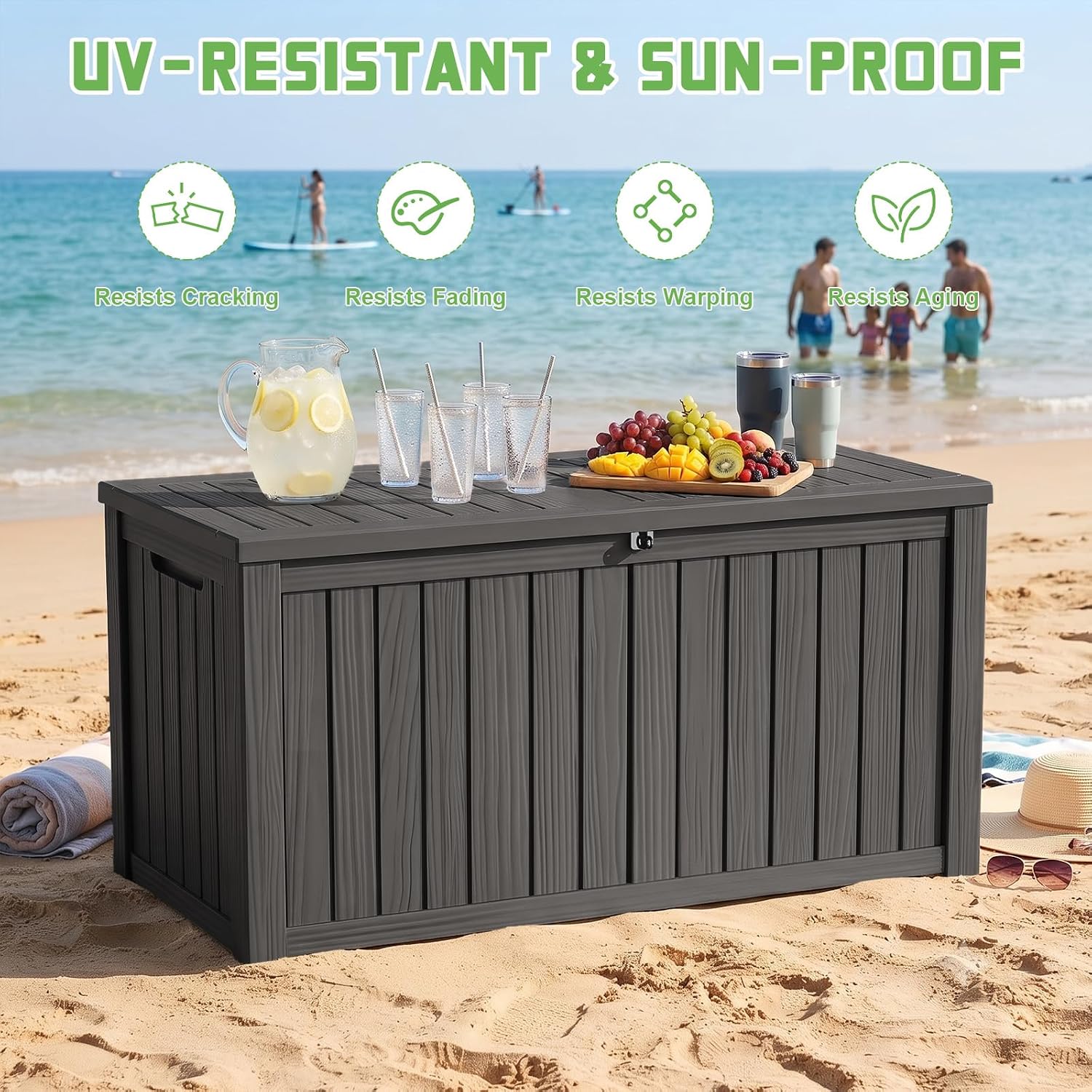 200 Gallon Lockable Resin Deck - огляд і ціна Garden Storage Box