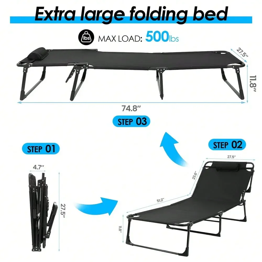 Capacity Extra Wide Folding Ca - огляд і ціна Camping Cot Foldable