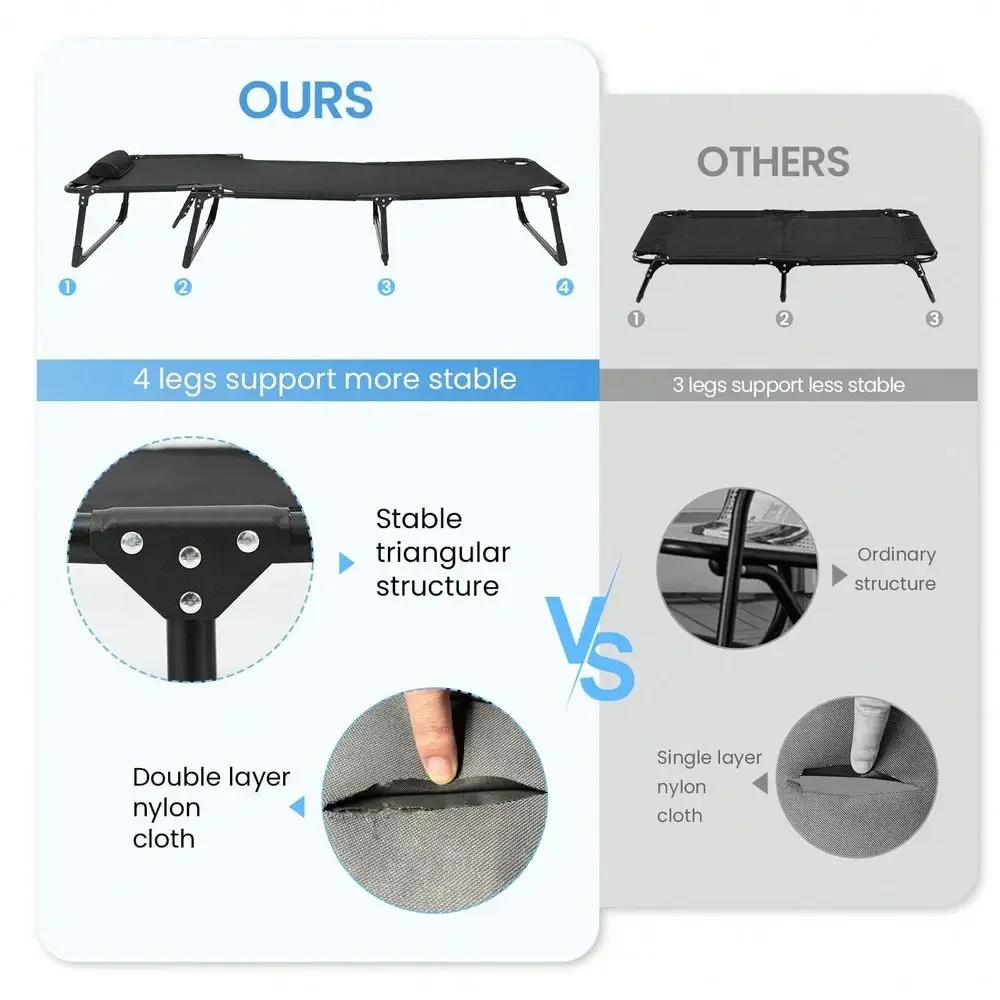 Capacity Extra Wide Folding Ca - огляд і ціна Camping Cot Foldable