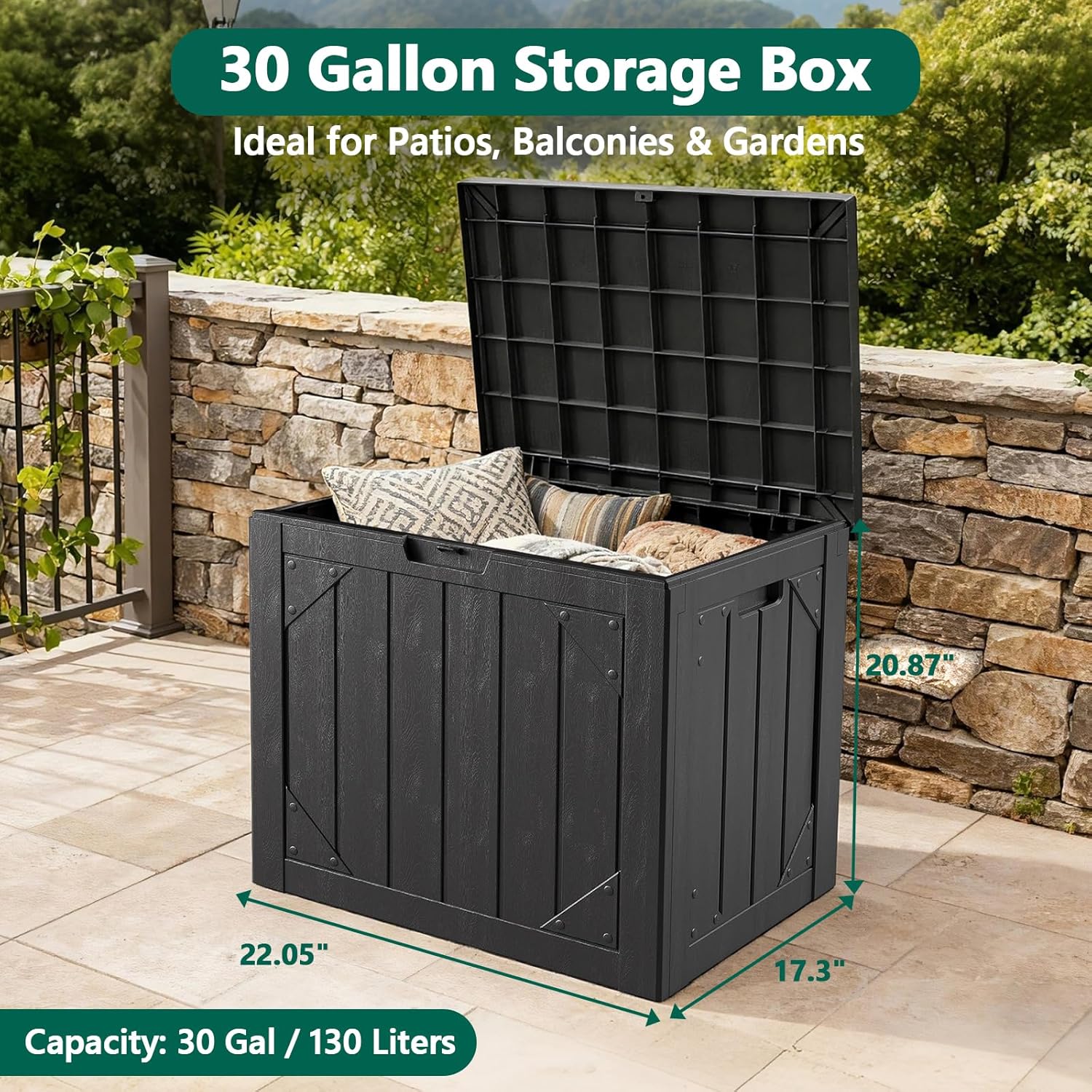 30 Gallon Outdoor Storage Box  - огляд і ціна Garden Storage Box