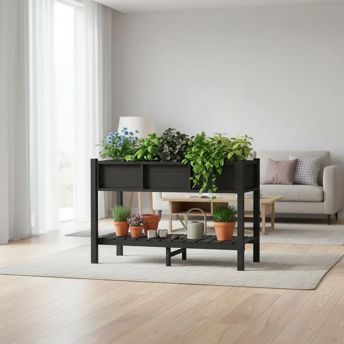 Elevated Planter Box Large Bla - огляд і ціна Garden Storage Box