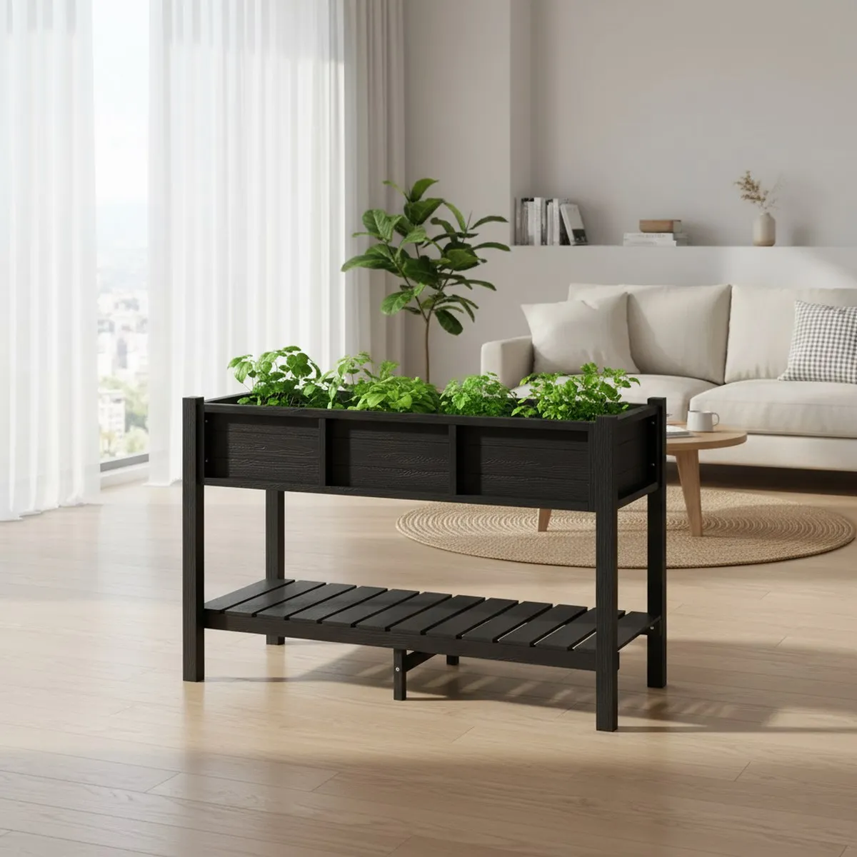 Elevated Planter Box Large Bla - огляд і ціна Garden Storage Box