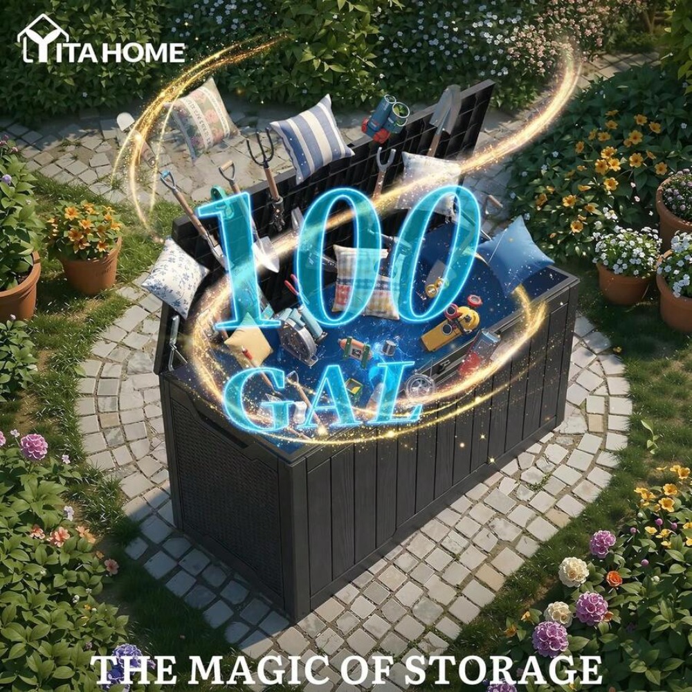 100 Gallon Large Outdoor Deck  - огляд і ціна Garden Storage Box