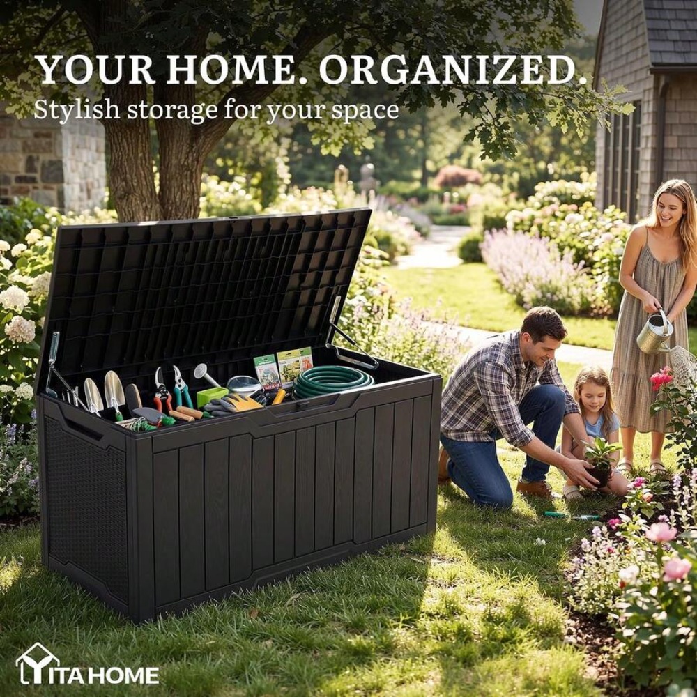100 Gallon Large Outdoor Deck  - огляд і ціна Garden Storage Box