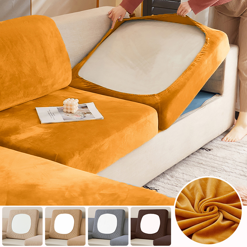 Elastic Velvet Sofa Seat Cushi - огляд і ціна Outdoor Furniture L Shape