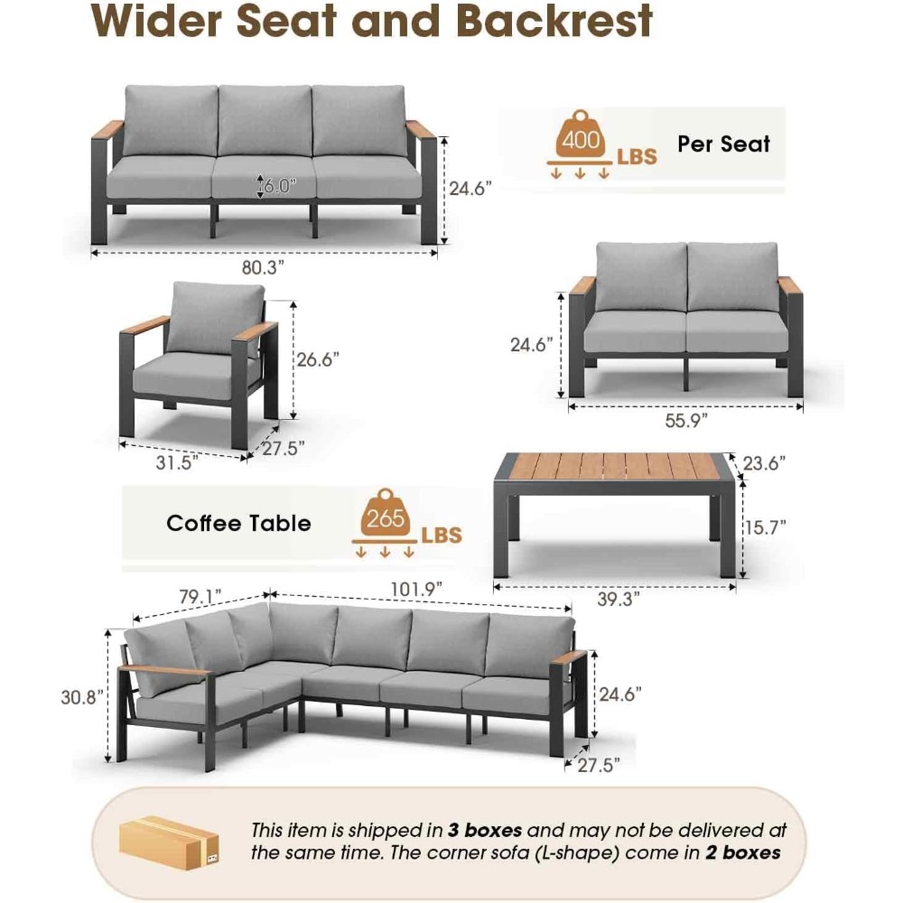 USA Stock Aluminum Outdoor Pat - огляд і ціна Outdoor Furniture In Sale