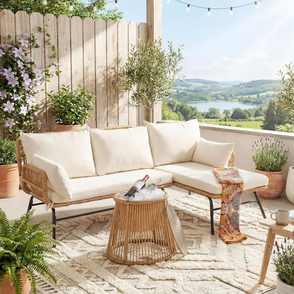 Boho-Style Patio Furniture Set - огляд і ціна Outdoor Furniture L Shape