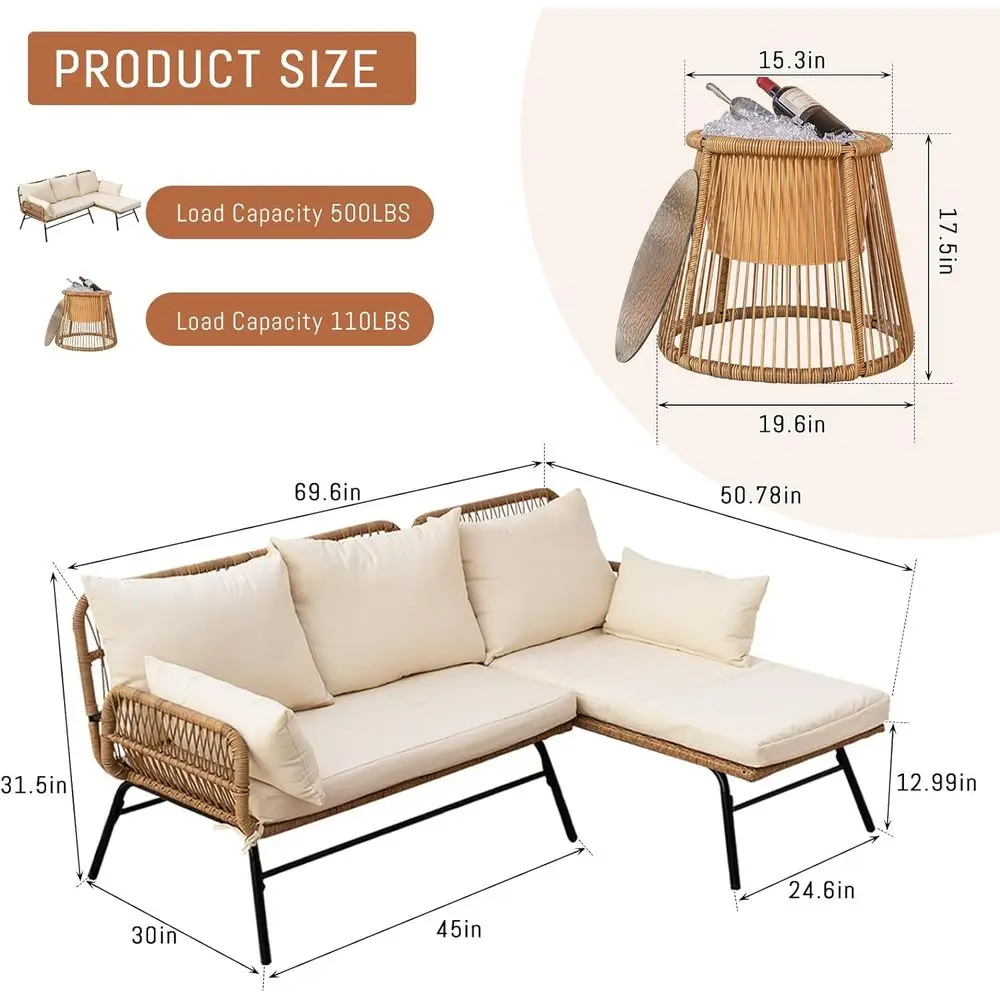 Boho-Style Patio Furniture Set - огляд і ціна Outdoor Furniture L Shape