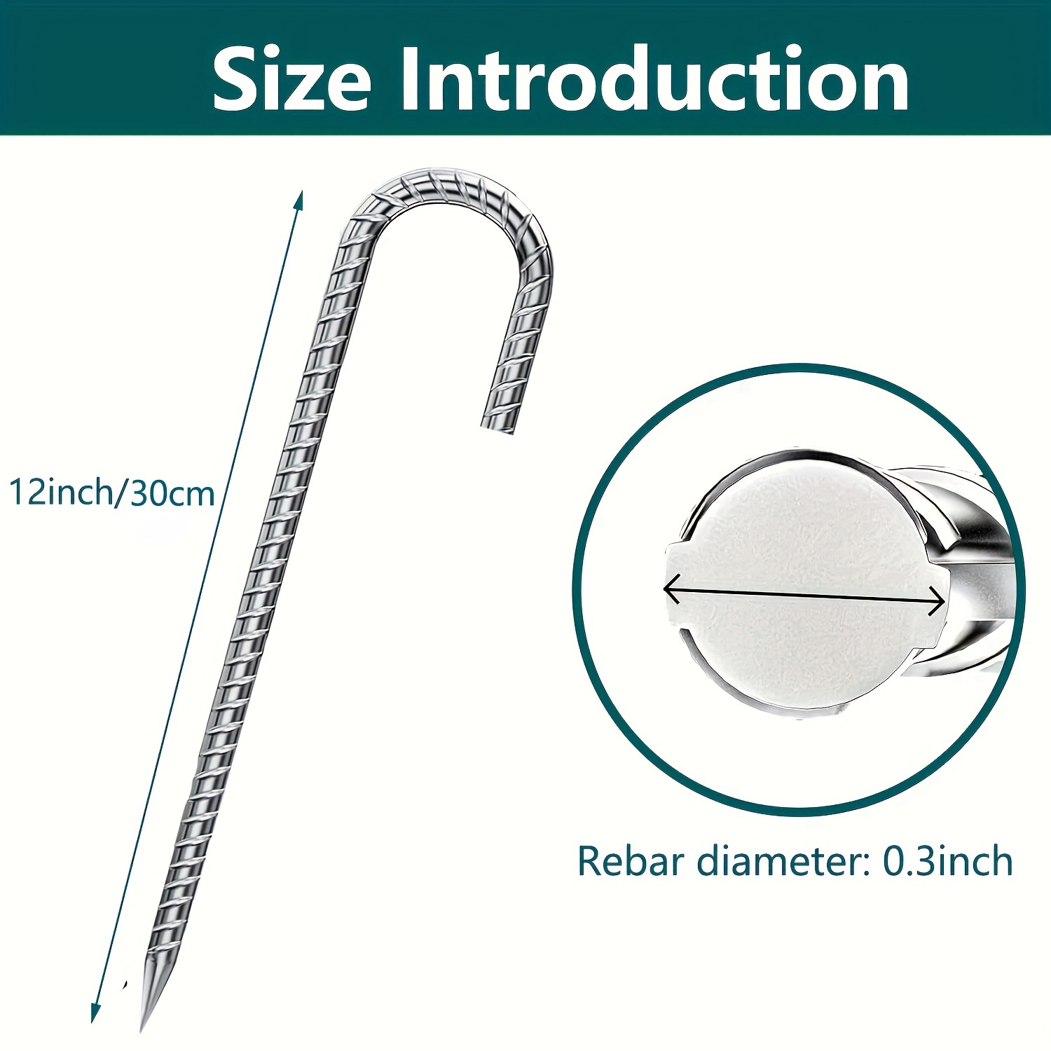 J Hook Rebar Stakes 12Inch Sil - огляд і ціна Outdoor Furniture L Shape