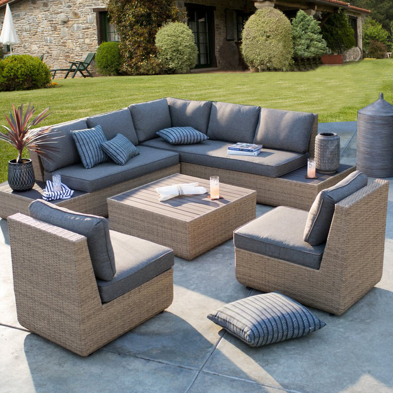 Outdoor Sofa Courtyard Rattan  - огляд і ціна Outdoor Furniture In Sale