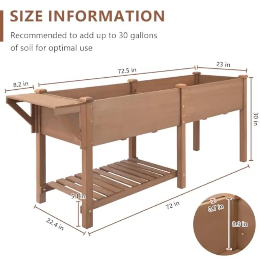 Raised Garden Bed with Legs Ou - огляд і ціна Garden Storage Box