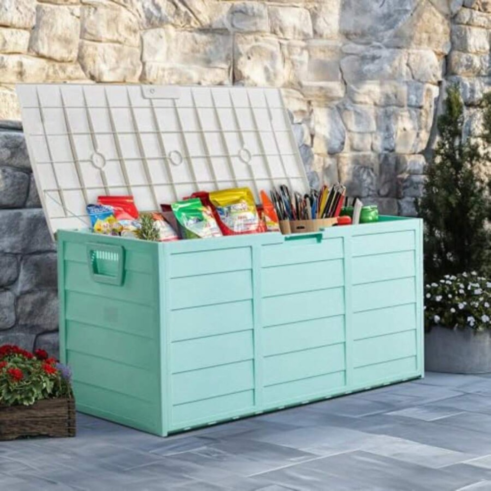 75 Gallon Large Resin Deck Box - огляд і ціна Garden Storage Box