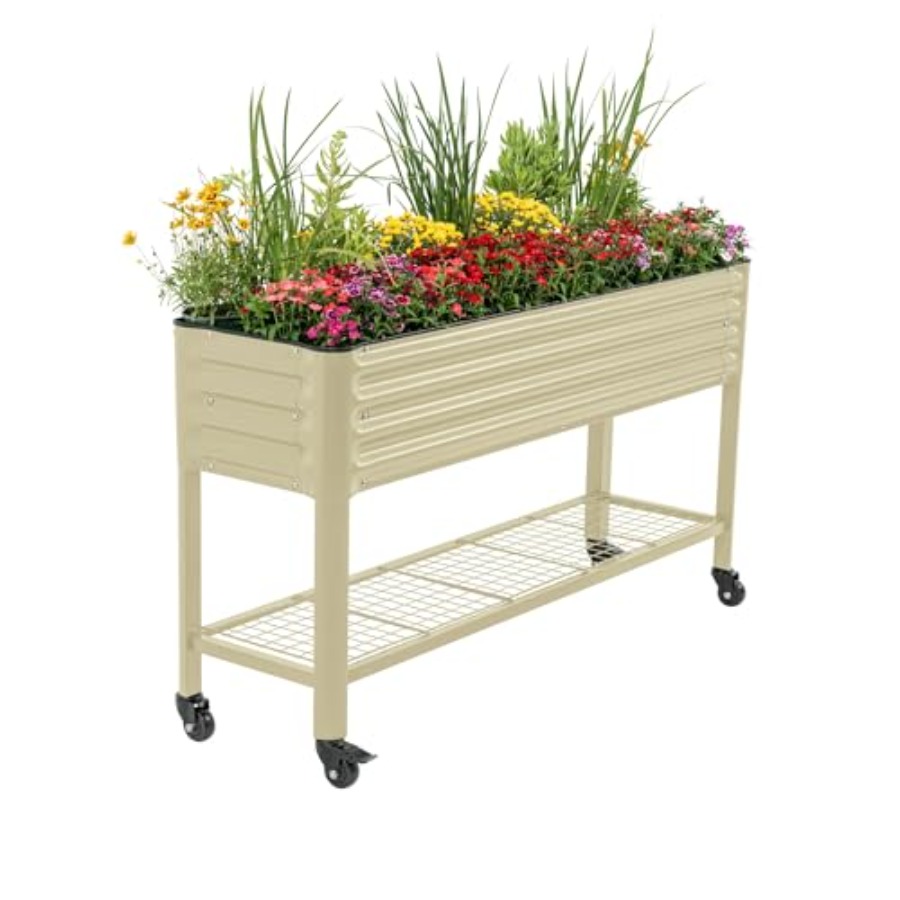 Rolling Elevated Raised Garden - огляд і ціна Garden Storage Box