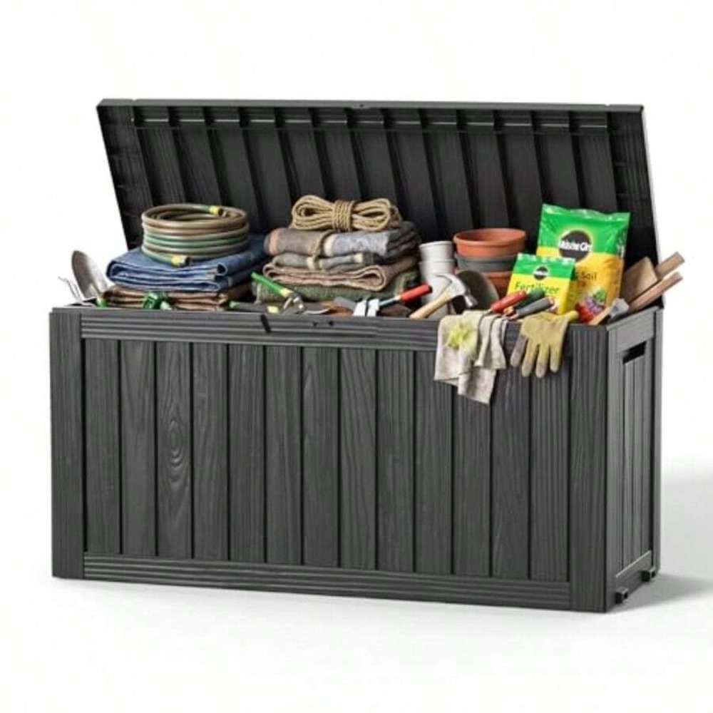 90 Gallon Outdoor Deck Box Wat - огляд і ціна Garden Storage Box